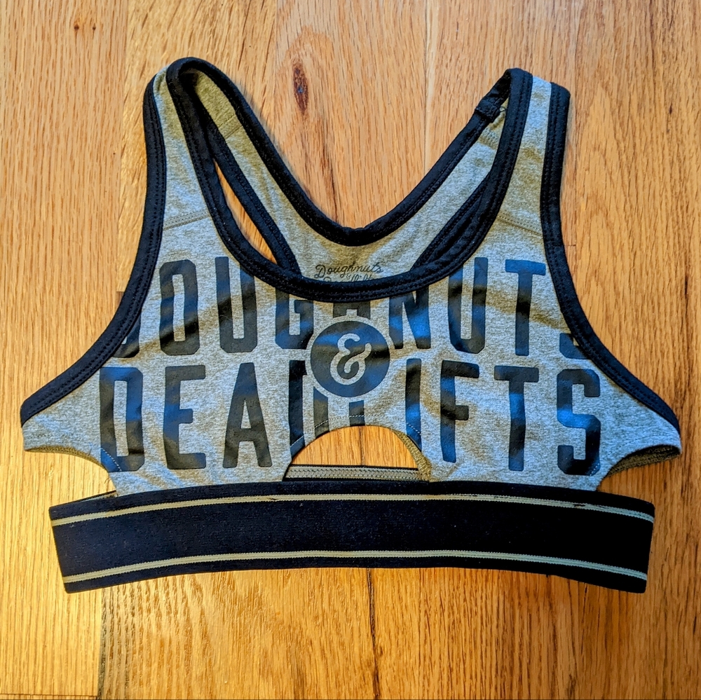 Doughnuts & Deadlifts cutout sports bra SM